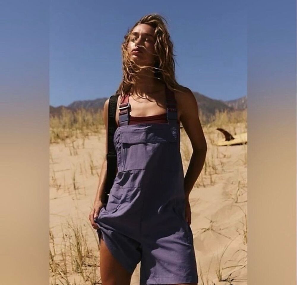 Free People movement size XL hit the hills utility shortalls shortsie- EUC